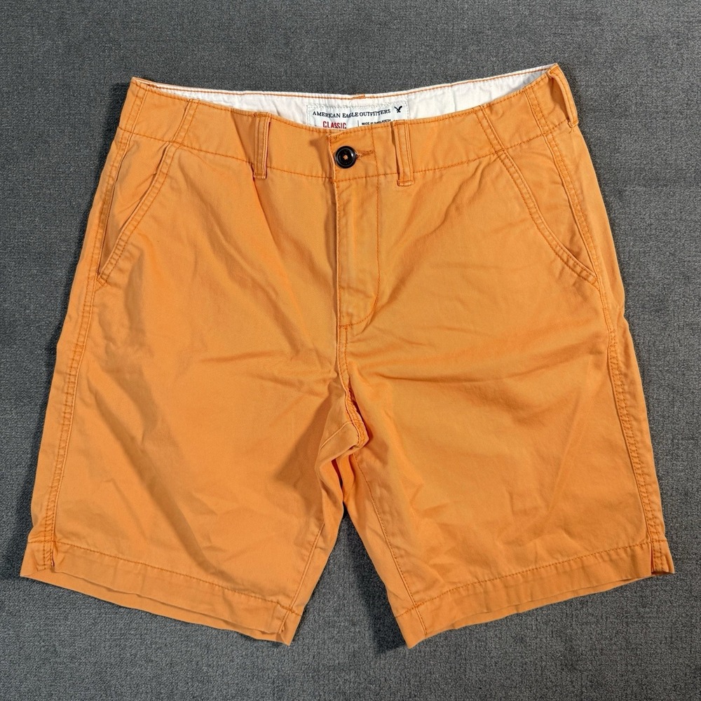 Vtg American Eagle‎ Outfitters Classic Chino Shorts Men's Size 32 Orange Beach